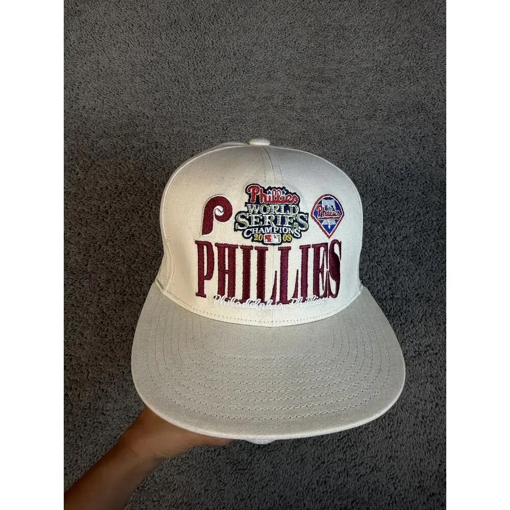 Philadelphia Phillies Hat Snap Back Mens 2008 World Series Mitchell & Ness